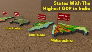 Indian States GDP  States With The Highest GDP Growth Rate In India  Indian Economy Watch To Know [upl. by Arakat573]