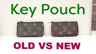 Louis Vuitton Key Pouch Old 2012 VS New Model Monogram Canvas 2021 [upl. by Aneerol]