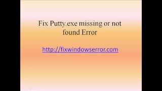 Fix Puttyexe missing or not found Error [upl. by Ecyob56]