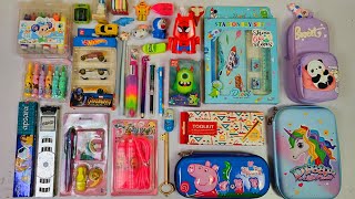 Big stationery items  unicorn pencil case apsara pencils 3d erasers magic pen Multicolor Pens [upl. by Eidnam855]