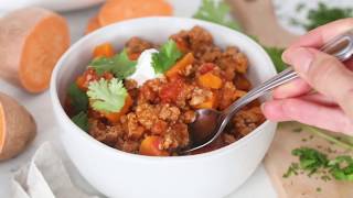 No Bean Turkey Sweet Potato Chili [upl. by Anoit]