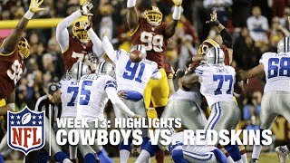 Cowboys vs Redskins  Week 13 Highlights  NFL [upl. by Huskey837]