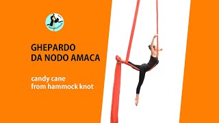 Tessuto aereo ghepardo nodo amaca AAT1 Aerial silk candy cane from hammock knot AAT1 [upl. by Oirromed]