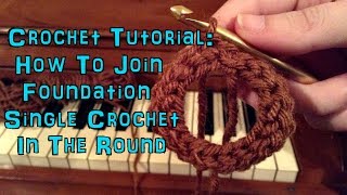 Crochet Tutorial How To Join Foundation Single Crochet In The Round [upl. by Sallie46]