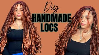 Updated DIY HANDMADE LOC EXTENSIONS FT FRENCH CURL ENDS [upl. by Friedland]