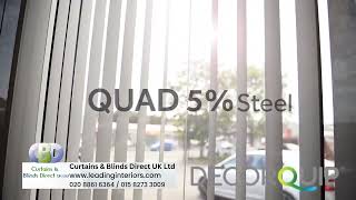 Quad Fabrics Vertical Blinds at www leadinginteriors com Curtains N Blinds Direct UK Ltd London 1 [upl. by Annawoj213]