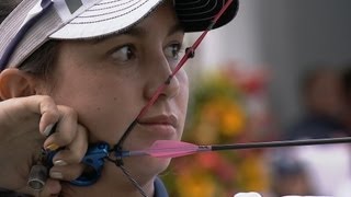 Ana Mendoza v Sara Lopez – compound women bronze  Medellin 2013 Archery World Cup S3 [upl. by Anuaek]