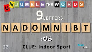 UNJUMBLE THE WORDS QUIZ 9 letters I Unscramble 30 Scrambled General Knowledge Words I [upl. by Bowrah]