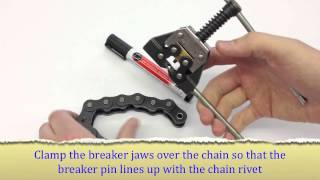 BearingShopUK  Splitting a Chain with a Chain Breaker [upl. by Kcirrek]