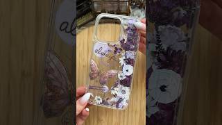 ASMR purple phone case DIY💜🦄☂️✨asmr diy fyp purple phonecase collage sticker journal [upl. by Aurea]