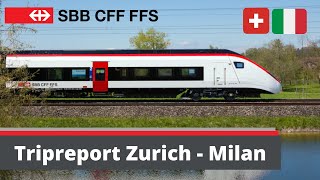 Zurich to Milan on SBB Giruno through the swiss alps  Stunning trip [upl. by Eidoow]