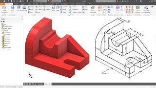 Autodesk inventor Tutorial for beginners Exercise 1 [upl. by Tuck]