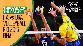 Italy vs Brazil – Mens Volleyball Gold Medal Match at Rio 2016  Throwback Thursday [upl. by Nuahsar]