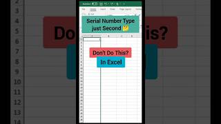 SerialNumberinexcelshortcutAutomaticserialNumberinExcel roycomputer shorts [upl. by Nyram]