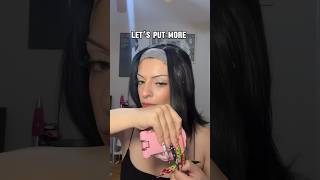 Cheap Version Of Hair Bedazzler makeup challenge makeupchallenge hair [upl. by Schaper]