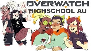 Overwatch Highschool AU Comic Dub Compilation [upl. by Storz337]