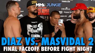 Nate Diaz vs Jorge Masvidal 2 Final Faceoff Before Fight Night [upl. by Brink]