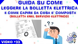 33  Guida su come leggere la bolletta elettrica e come capire da cosa è composta Enel serv elet [upl. by Areem]