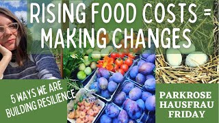 5 Changes We Are Making In the Face of Rising Food Costs Parkrose Hausfrau Friday [upl. by Felix]