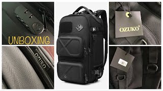 UNBOXING OZUKO NEPAL 9309 MODEL  Best outdoor antitheft travel backpack Ozuko bag [upl. by Gael]