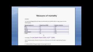 Measures of mortality  TutorTeddycom [upl. by Satsoc]