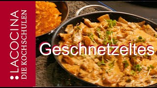 HähnchenGeschnetzeltes Zürcher Art in 10 Minuten fertig  La Cocina [upl. by Adnamas184]