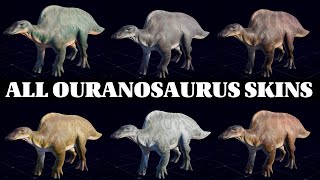 ALL OURANOSAURUS SKINS 1  JURASSIC WORLD EVOLUTION 2 [upl. by Hendon]