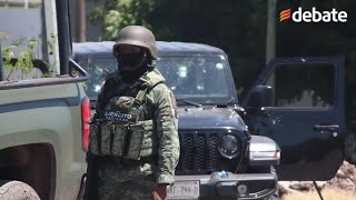 Otro enfrentamiento se registra en Costa Rica Sinaloa armados dejan camionetas de lujo baleadas [upl. by Alim]