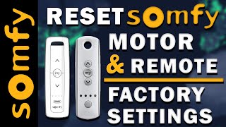 Reset Somfy Motor amp Remote to Factory Settings  140 minutes [upl. by Nadroj]