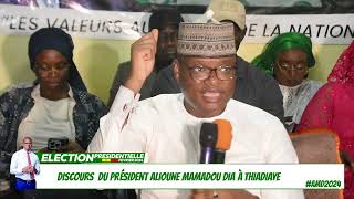 DISCOURS FRANCAIS Aliou Mamadou DIA Candidat du PUR à lélection Présidentielle 2024 A THIANDIAYE [upl. by Ilyk]