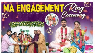 మా engagement ring ceremony function part1🥹😍❤️vizagtwinsofficial engagement priyapriyanka love [upl. by Noitsuj]