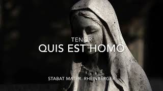 Quis est homo Stabat Mater Rheinberger Tenor choir rehearsal [upl. by Artiek268]