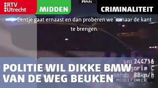 Politie wil dikke BMW van de weg beuken in Utrecht  RTV Utrecht [upl. by Skip125]