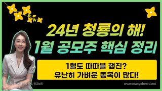 공모주 2024년 1월 공모주  따따블 행진 가능할까  유난히 소형 사이즈가 많다  스튜디오삼익부터 이닉스까지 살펴보기 [upl. by Zerline]