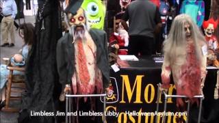 Limbless Jim and Limbless Libby Animated Halloween Props [upl. by Nrubliw]