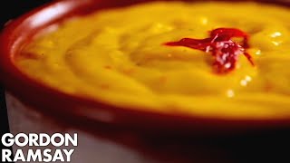 How To Make Garlic amp Saffron Mayonnaise  Gordon Ramsay [upl. by Fanchet]