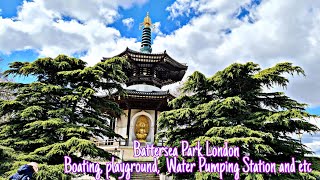 London walk Battersea Park London Boating Adventure Playground Water Pumping Part 1 [upl. by Brom]