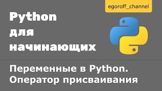 Урок 4 Переменные в Python Оператор присваивания [upl. by Agnese]