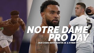 Notre Dame Pro Day Jack Coan Kyren Williams amp Kevin Austin Jr [upl. by Niwri]