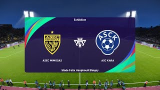 ASEC Mimosas vs ASC Kara 22092024 CAF Confederations Cup PES 2021 [upl. by Valerye]