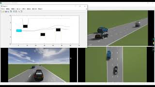 Pre Scan and Simulink Joint Simulation ACCRealize following the car on straight and curved roads [upl. by Taite]