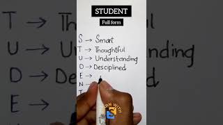 What is the full form of Student Student ka full form kya hota hai students class 03 [upl. by Temp279]