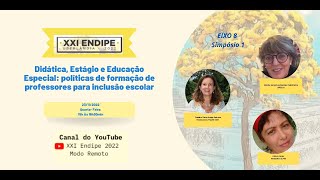 Didática Estágio e Educação Especial políticas de formação de professores para inclusão escolar [upl. by Claud]