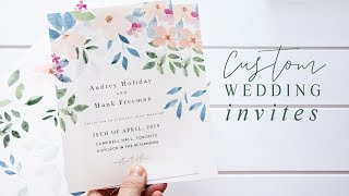 How To Make Wedding Invites Using Watercolor Art [upl. by Nalac]