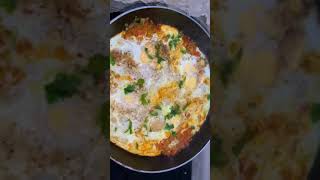 Easy Shakshuka Recipe  Poached Egg In Tomato Sauce  Poached Egg Curry shorts shakshuka [upl. by Rett]