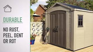 Keter Garden Sheds  Keter Factor Shed 8x6  Garden Storage  Homebase [upl. by Macomber]