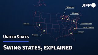 US Swing States explained  AFP [upl. by Cindy]