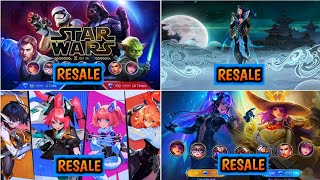 RESALE EVENT  ASPIRANTS LING COLLECTOR STARWARS LESLEY LEGEND amp SELENA VIRUS IN MOBILE LEGENDS [upl. by Elinet]