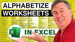 Excel Worksheet Wisdom Alphabetize Worksheets with Sorting Macro  Episode 2084 [upl. by Xenia]