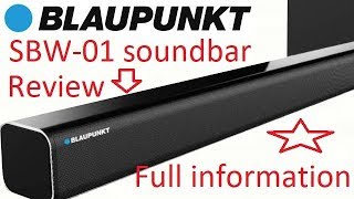 Blaupunkt Sbw01 Soundbar full informationReview [upl. by Fransisco]